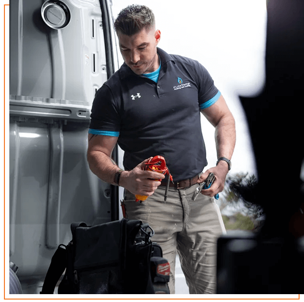 puretemp heating worker gathering tools